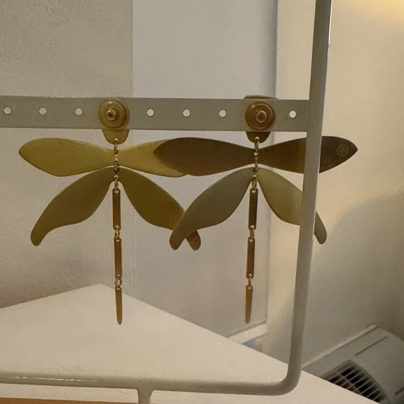 Tory Burch Pink and Gold Earrings - Picture 2 of 3